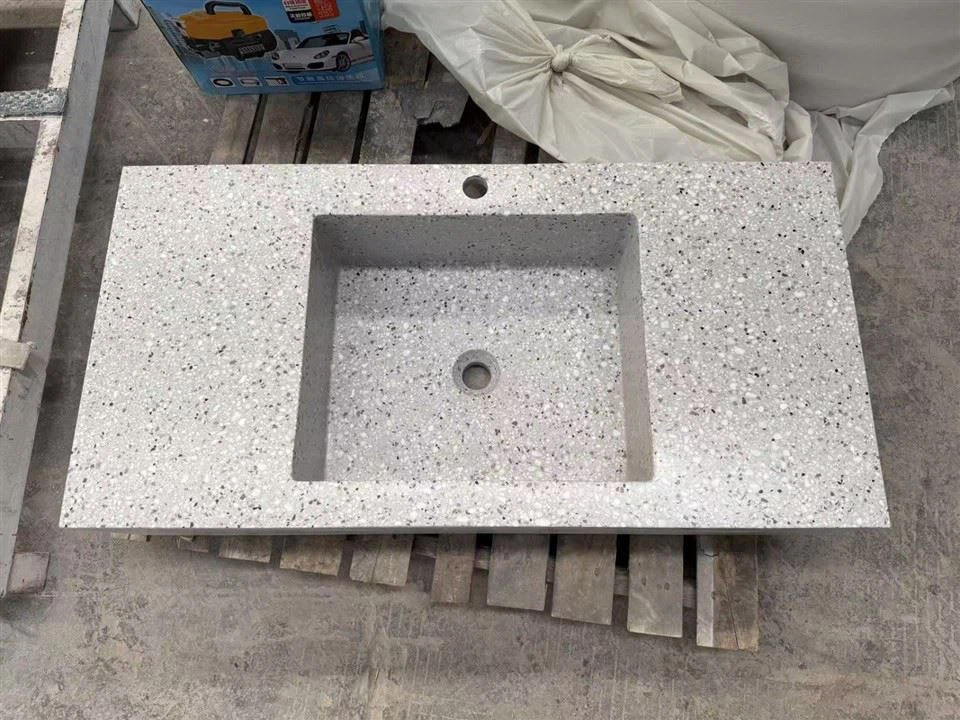 Grey terrazzo vanity top